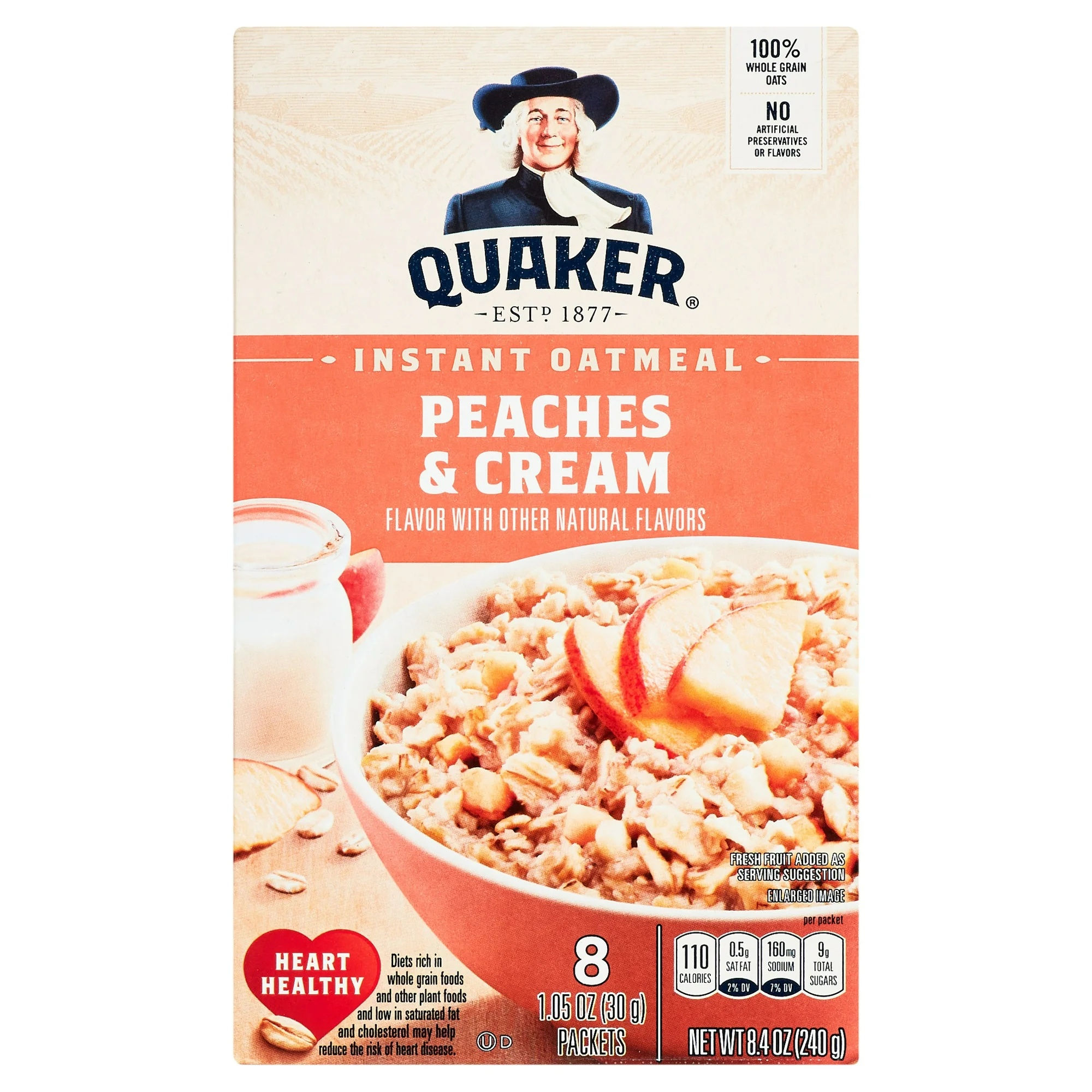 Quaker Instant Oatmeal Peaches & Cream 0.53 oz