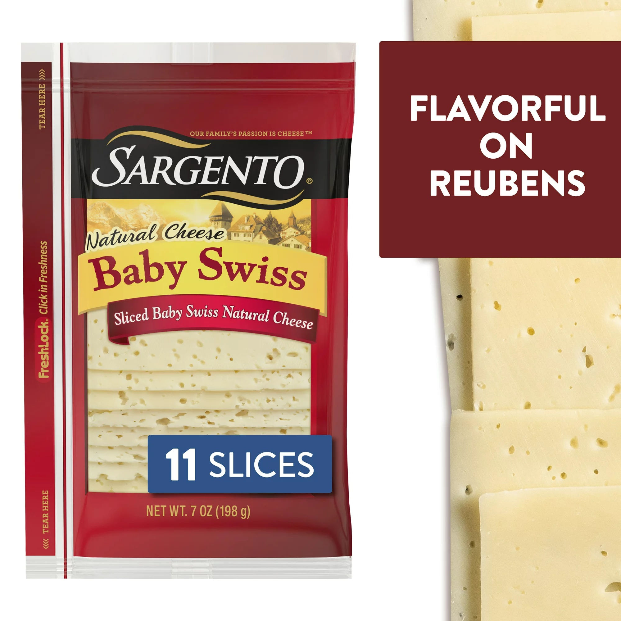 Sargento Sliced Baby Swiss Cheese 0.44 oz