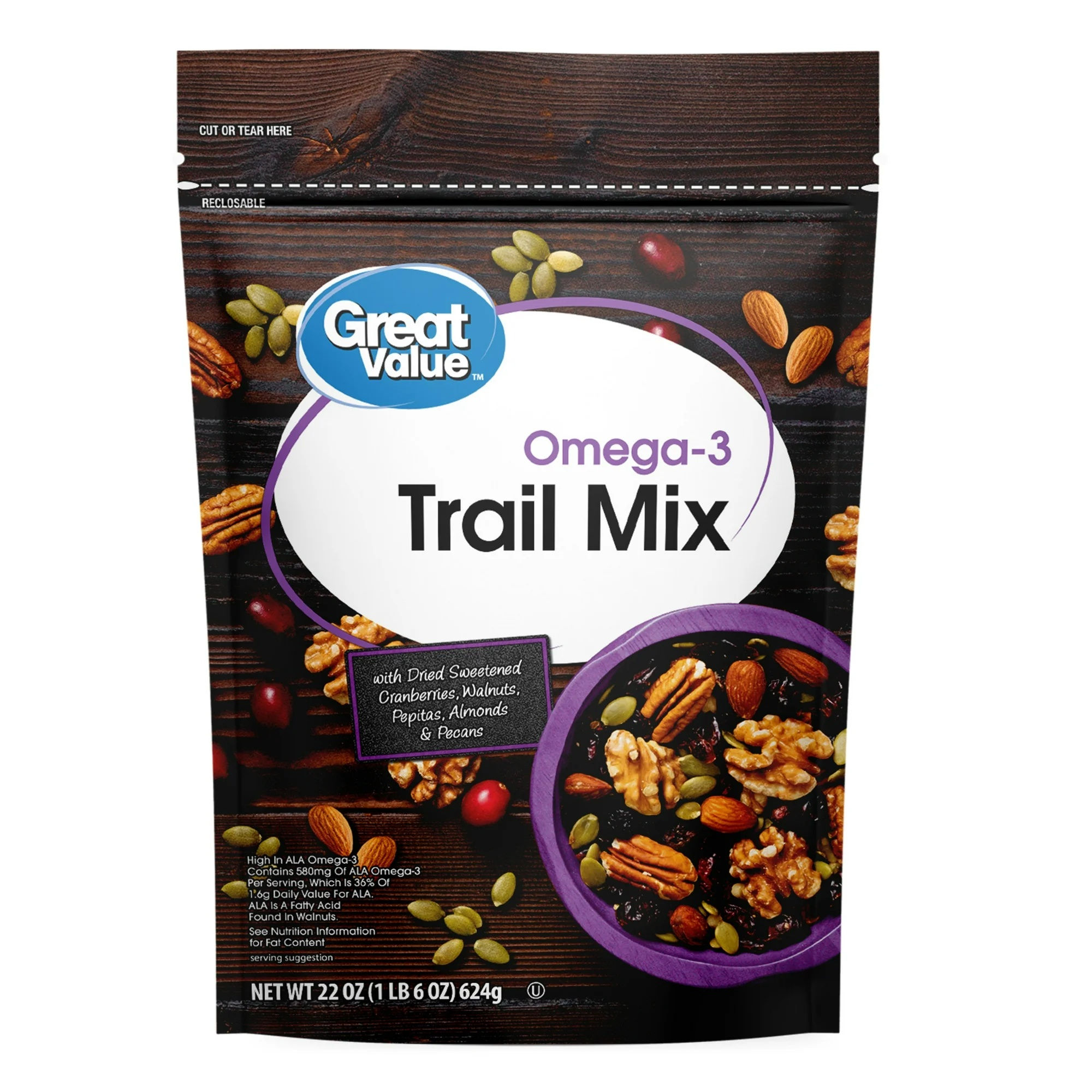 Great Value Omega-3 Trail Mix 1.38 oz