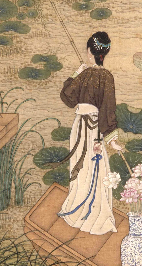 Gathering Lotus in the Emerald Pond in June by Chen Mei