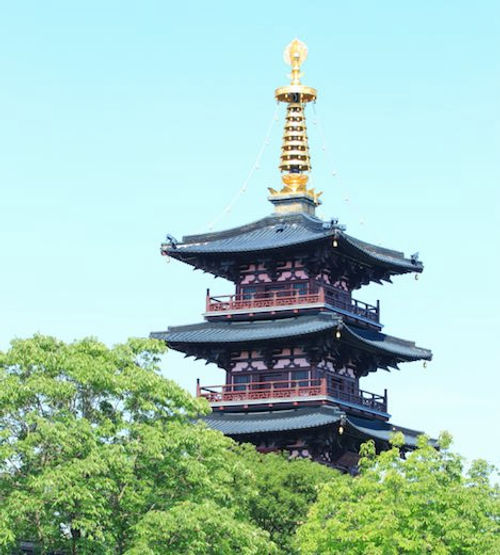 High-rise Louge Style Puming Pagoda of Hanshan Temple in Jiangsu