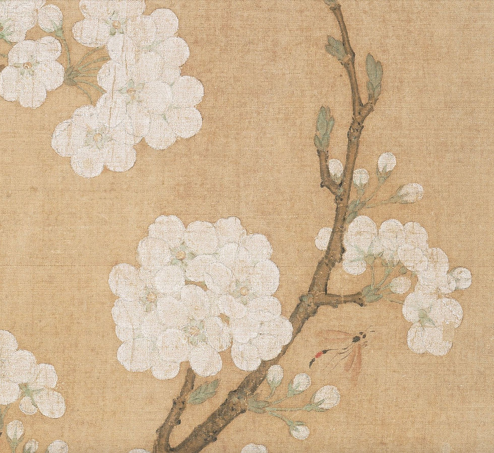 Thumbnail: Pear Blossoms and Parrot: Song Dynasty Flower and Bird Painting Printable