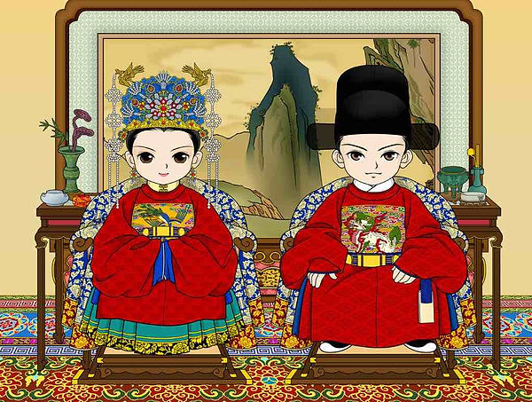 Whole Sets of Costume (Guan and Fu) of High Rank Official and His Wife of the Ming Dynasty (1368 — 1644)