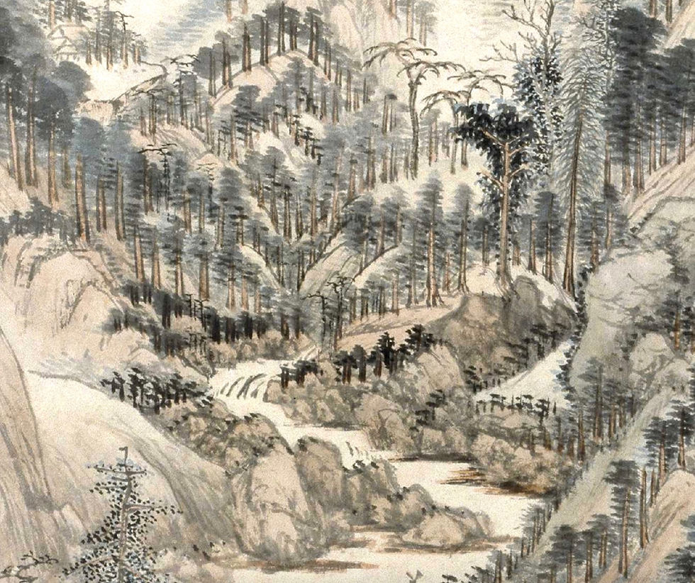 Thumbnail: Imitation Landscape in the Style of Huang Gongwang: Qing Painting Printable