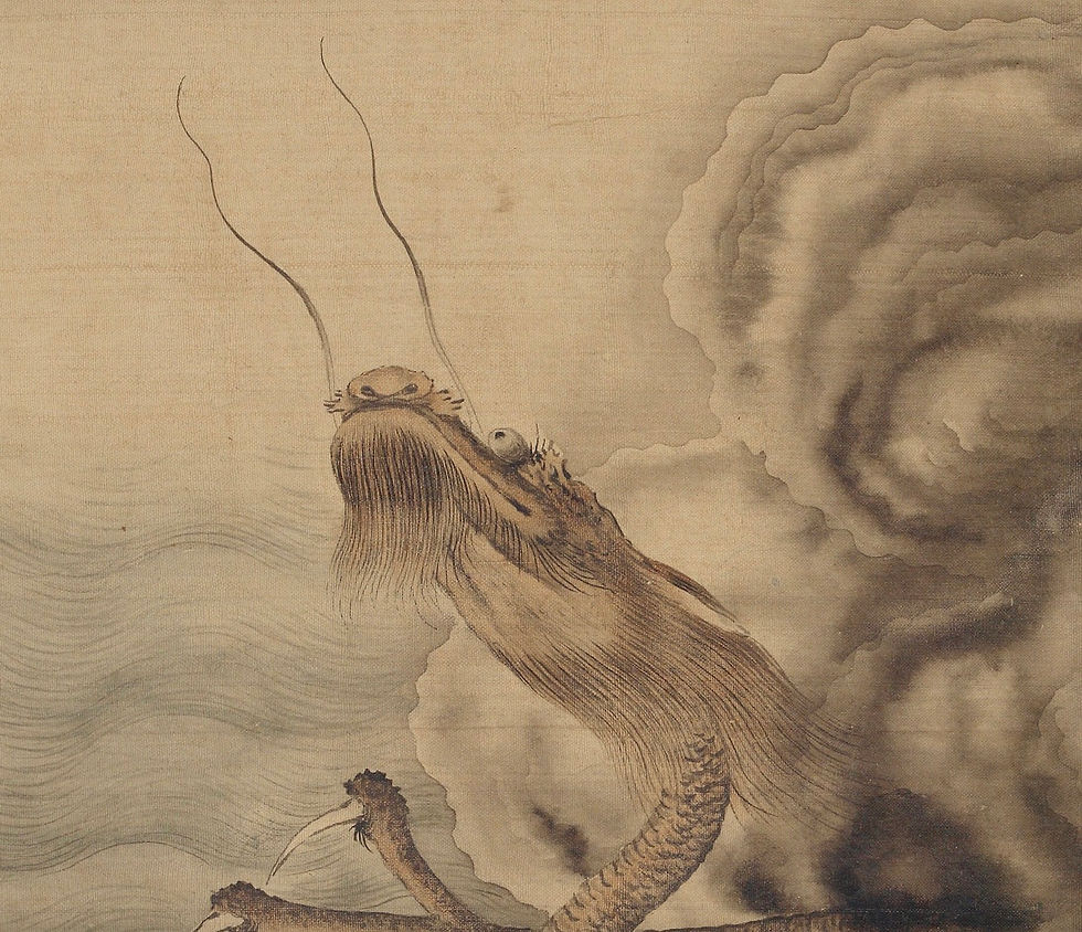 Thumbnail: Dragon Painting from Qing Dynasty Digital Art Printable