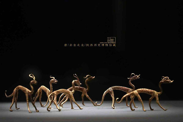 Golden Dragons (Zou Long) that used as Ritual Implements of Taoism Religion Ceremony in the Tang Dynasty