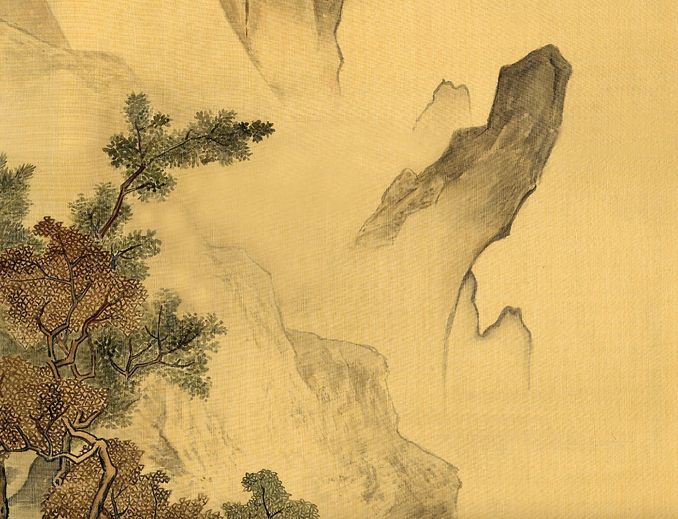 Thumbnail: Appreciating the Spring and Listening to the Wind: Ming Landscape Printable