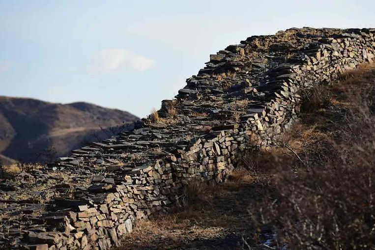 Ruins of Qin Great Wall in Guyang