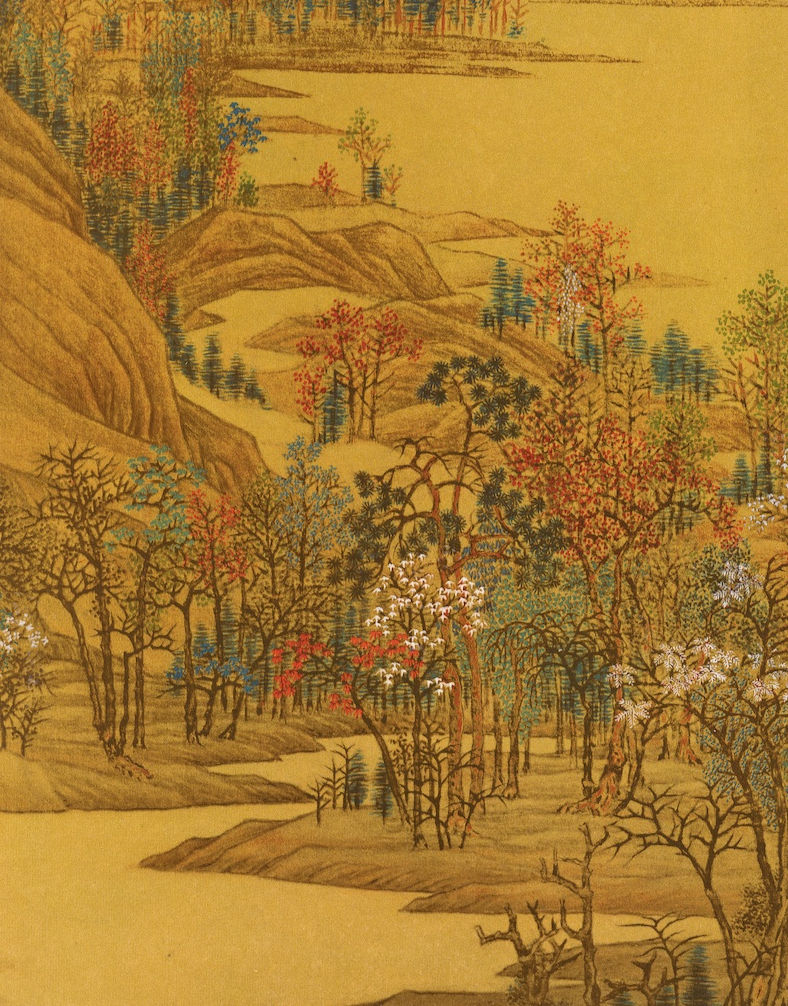 Colorful Forest in Ancient Painting