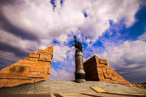 Mausoleum of Genghis Khan in Ejin Horo Banner, Inner Mongolia.