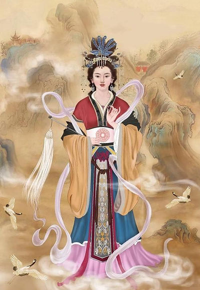 Figure of Bixia Yuanjun, the Deity of Mount Tai.