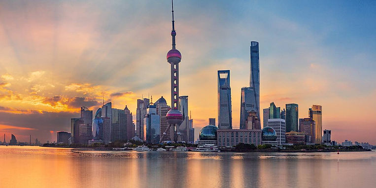 Shanghai City Near the Estuary of Yangtze River or Chang Jiang
