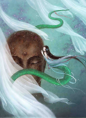 Mythical Creature Green Snake