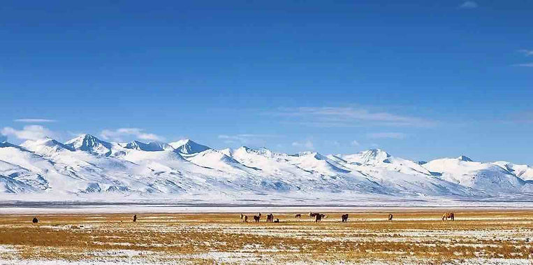 Part of Magnificent Tianshan Mountains in Xinjiang Province