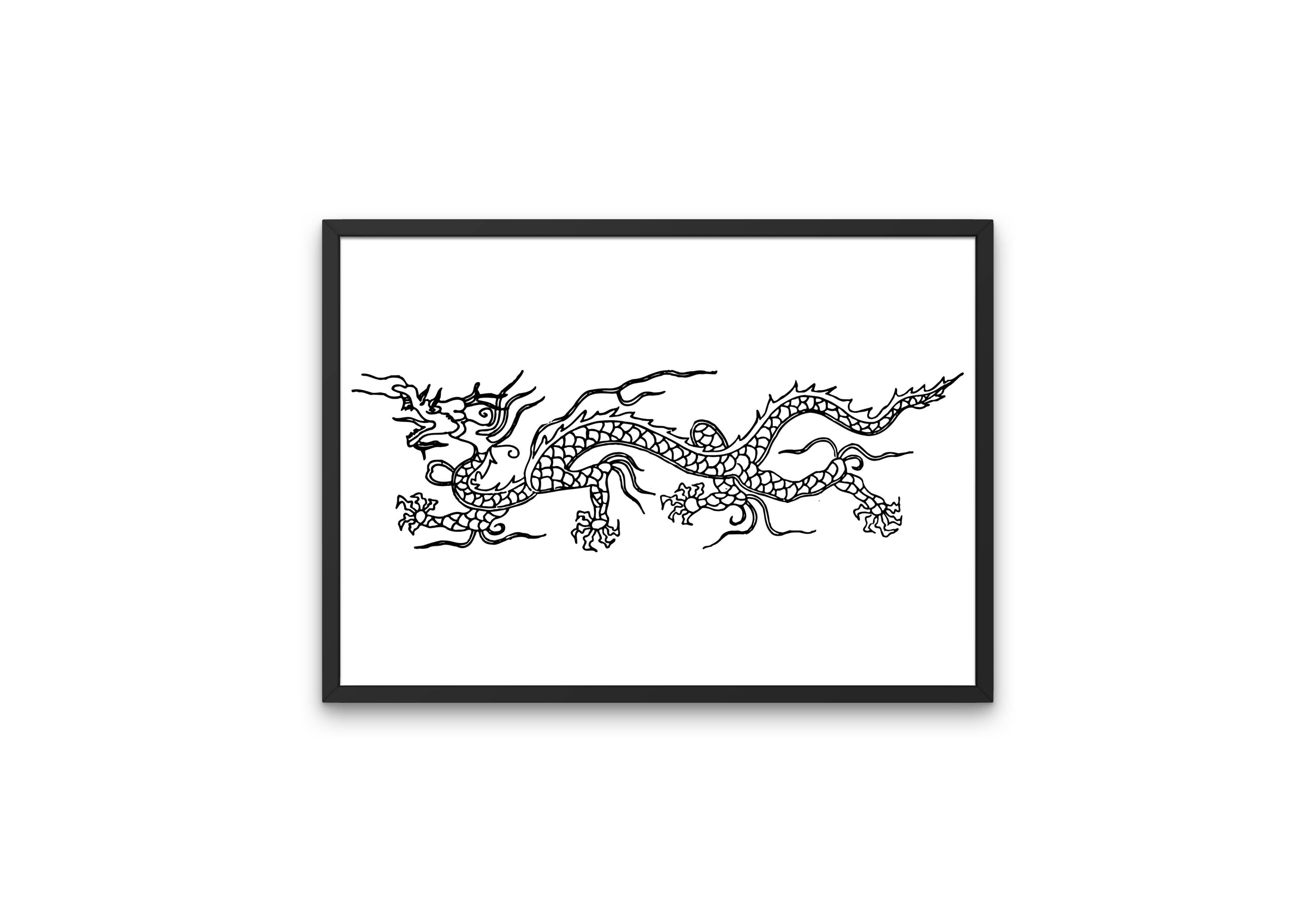 Dragon Pattern Design from Ming Dynasty Digital Art Printable