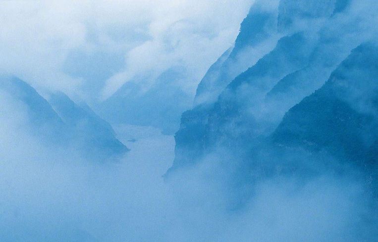 Yangtze River or Chang Jiang River by Wushan Mountains of Chongqing