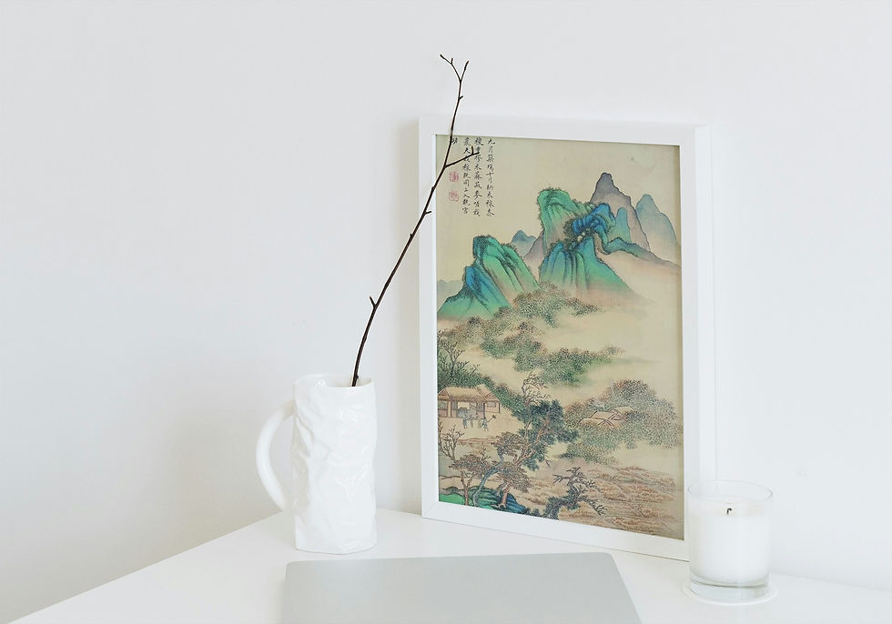 Thumbnail: Poetic Scenes of the Bin Area: Qing Landscape Painting Set of 12 Printable