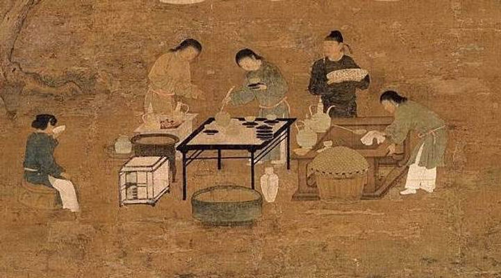 In the Painting "Wen Hui Tu" by Emperor Zhao Ji (1082 — 1135), People Are Making and Drinking Tea