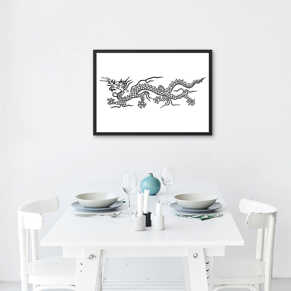 Thumbnail: Dragon Pattern Design from Ming Dynasty Digital Art Printable