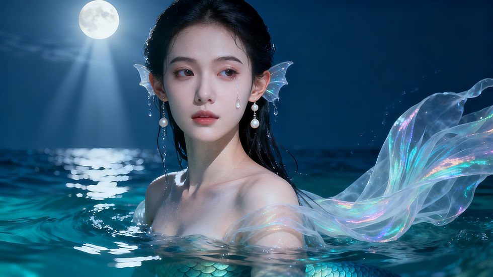 Beautiful Jiaoren Under the Moonlight