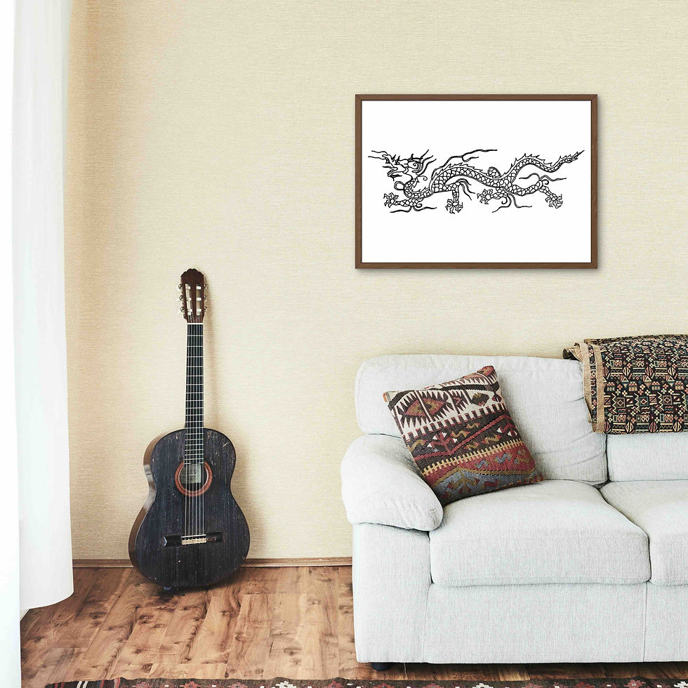 Thumbnail: Dragon Pattern Design from Ming Dynasty Digital Art Printable