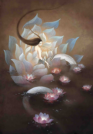 Mythical Creature White Snake