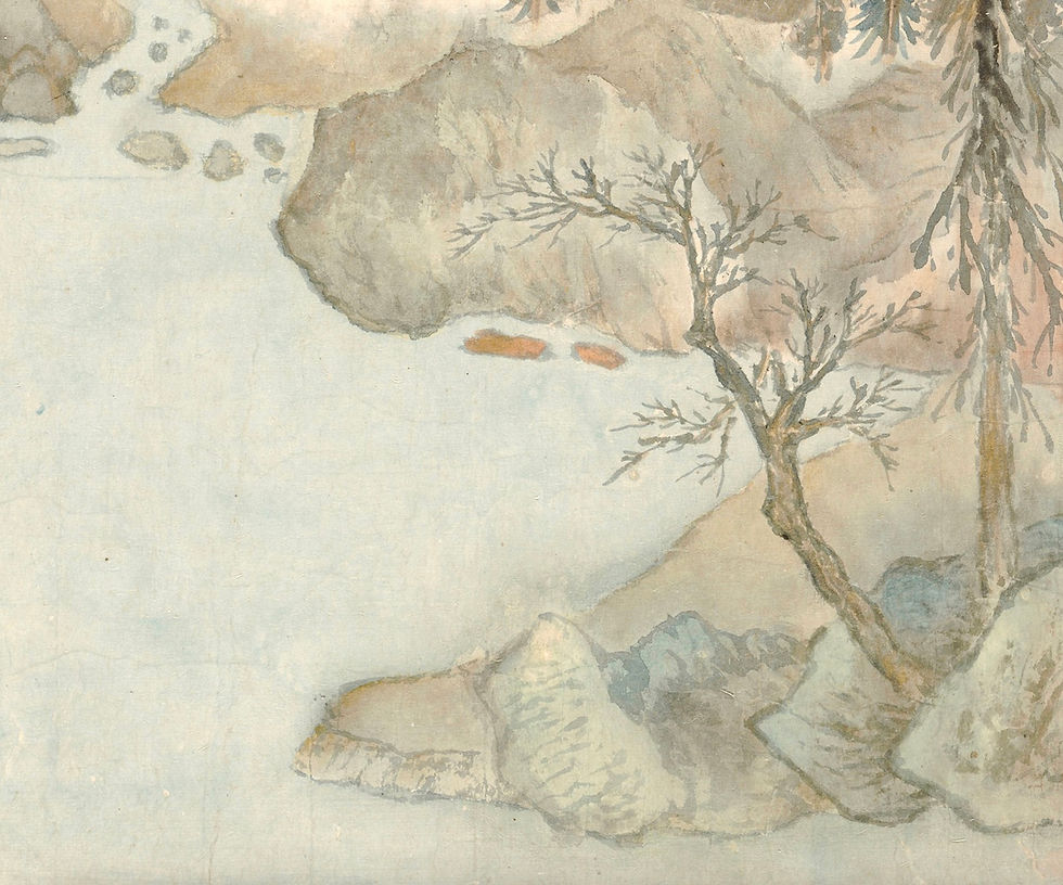 Thumbnail: Landscape Painting Gifted to Liu Shitou: Qing Landscape Painting Printable