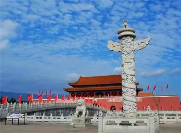 Ancient Huabiao in Front of the Imperial Forbidden City.