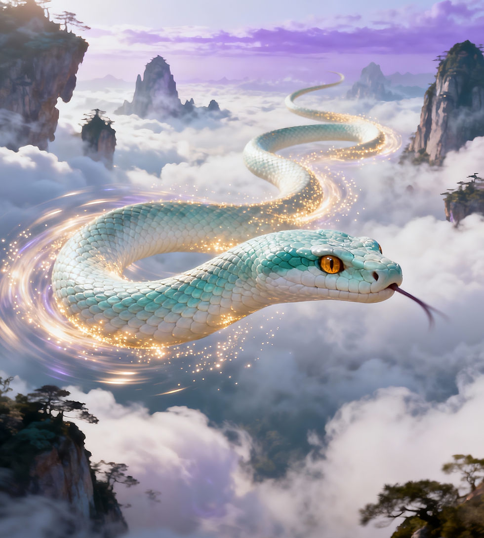 Teng She flying in the sky