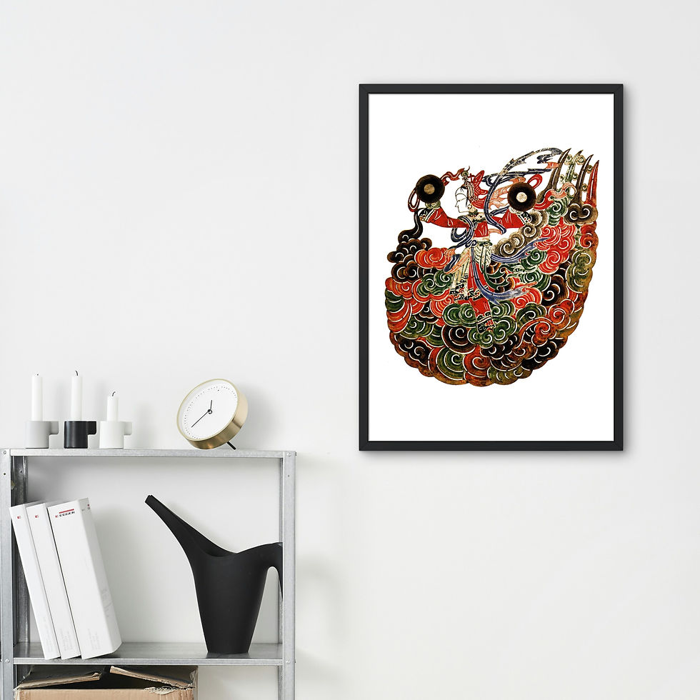 Thumbnail: Flying Deity Folk Legends Design Traditional Digital Art Printable