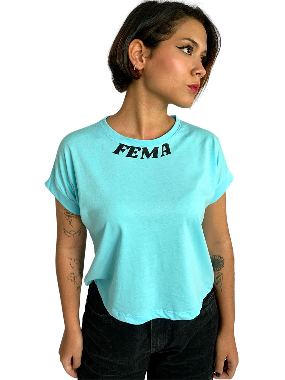 Crop top clásico "No time for romance"