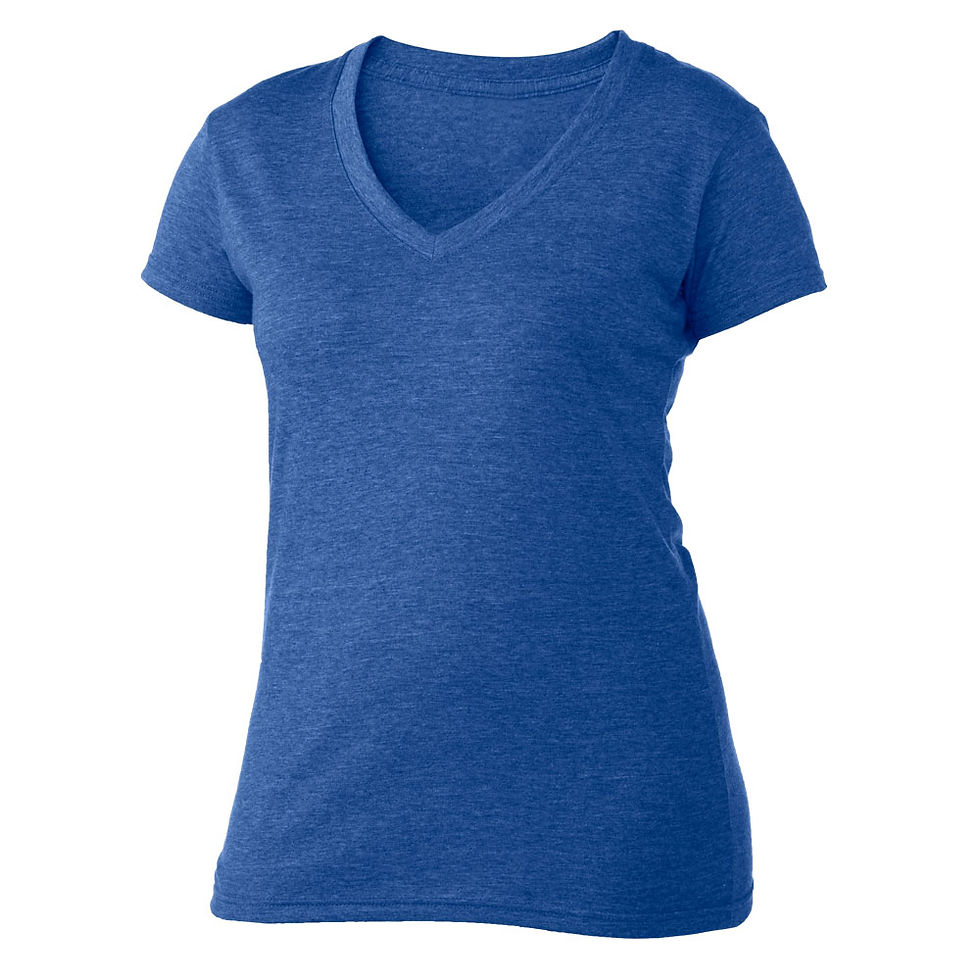 Thumbnail: Tultex 244 Ladies' Poly-Rich Blend V-Neck Tee