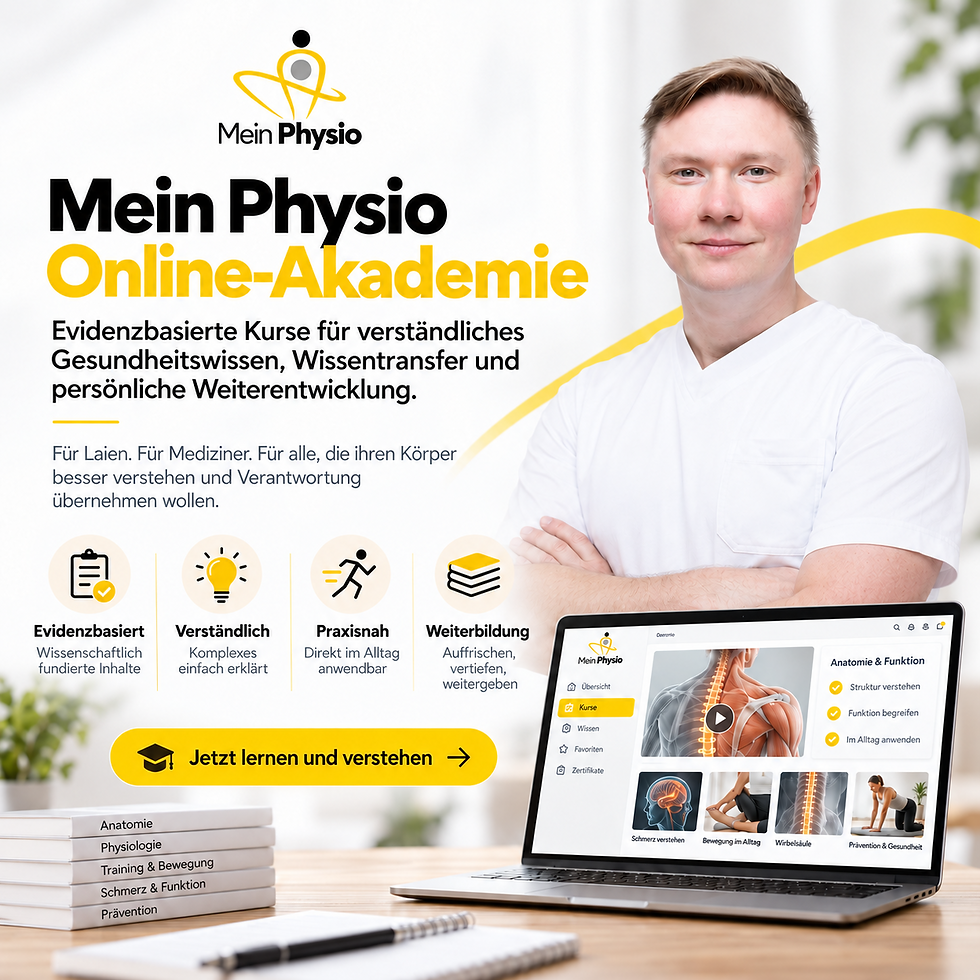 Mein Physio Online-Akademie: evidenzbasierte Kurse für verständliches Gesundheitswissen