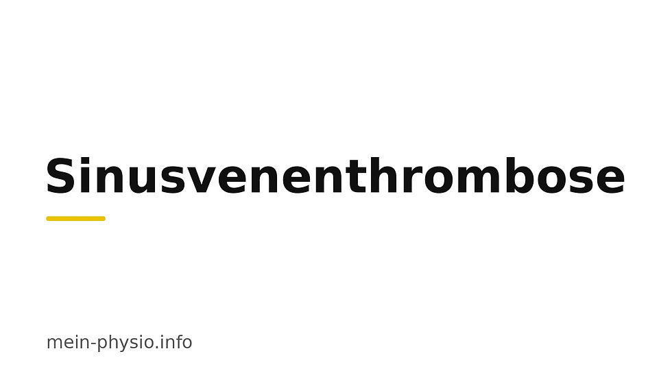 Sinusvenenthrombose: Kopfschmerzen, Diagnose und Behandlung – mein-physio.info