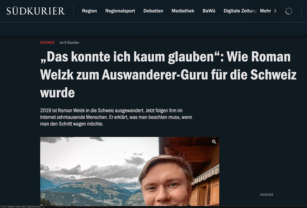 Roman Welzk Südkurier Auswandern Schweiz