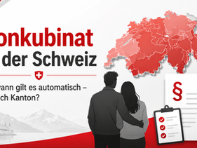 Ab wann gilt man in der Schweiz als Konkubinat? - Kantonale Übersicht