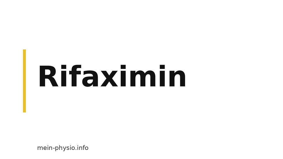 Rifaximin – typografisches Titelbild mit gelbem Akzentstrich