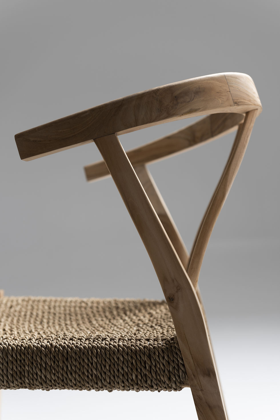 Miniature : chaise en bois de teck