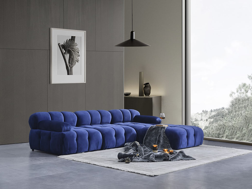 canapé modulable bleu