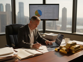 Advisor reviewing gold investment diversification