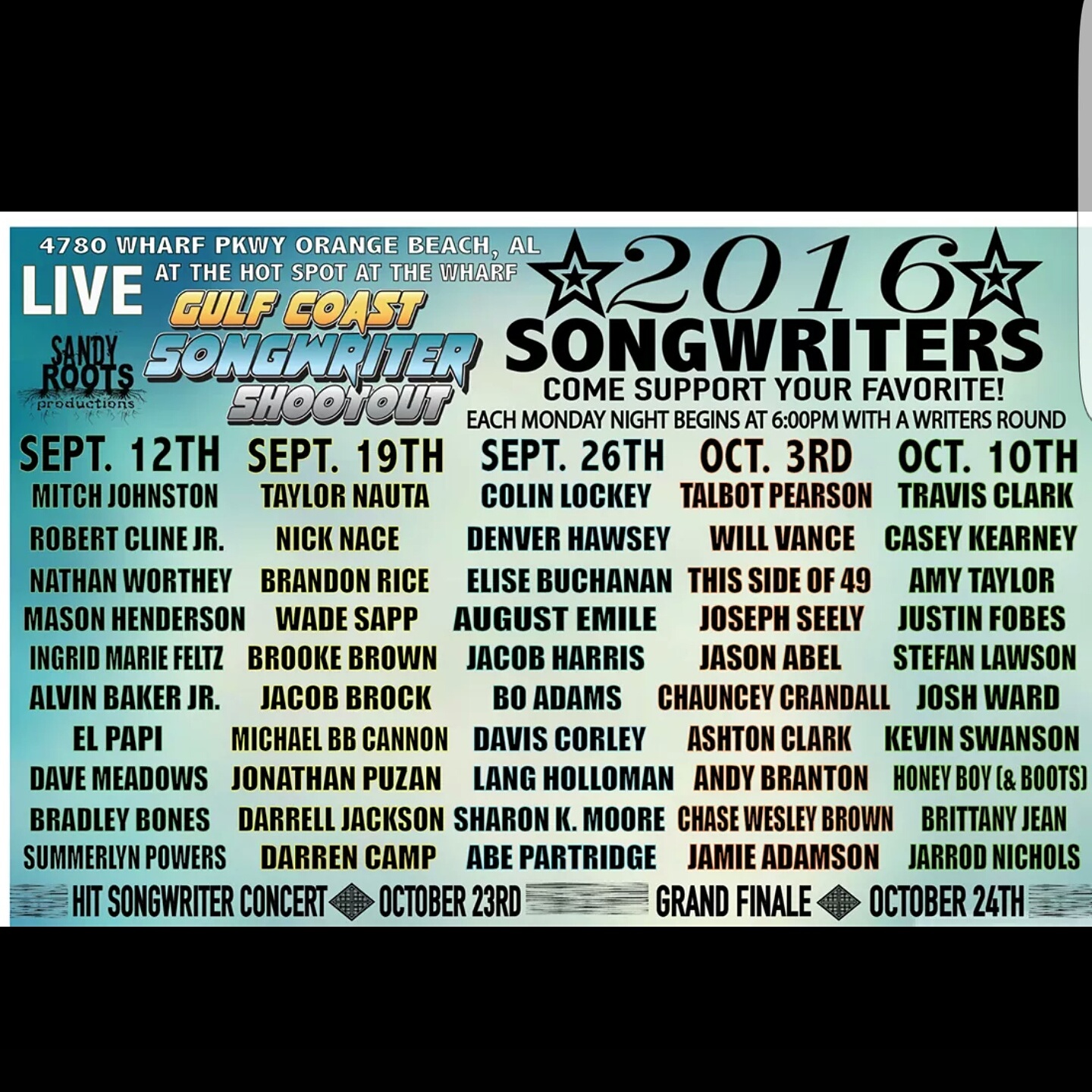 Gulf Coast Songwriter Poster