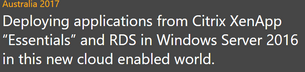 GRANDE APRESENTAÇÃO SOBRE CITRIX XENAPP ESSENTIALS E RDS NO WINDOWS SERVER 2016