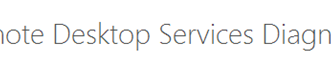 DOWNLOAD DA FERRAMENTA DE DIAGNÓSTICO DO REMOTE DESKTOP SERVICES