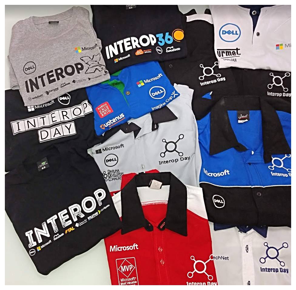 Camisas de edições do Interop