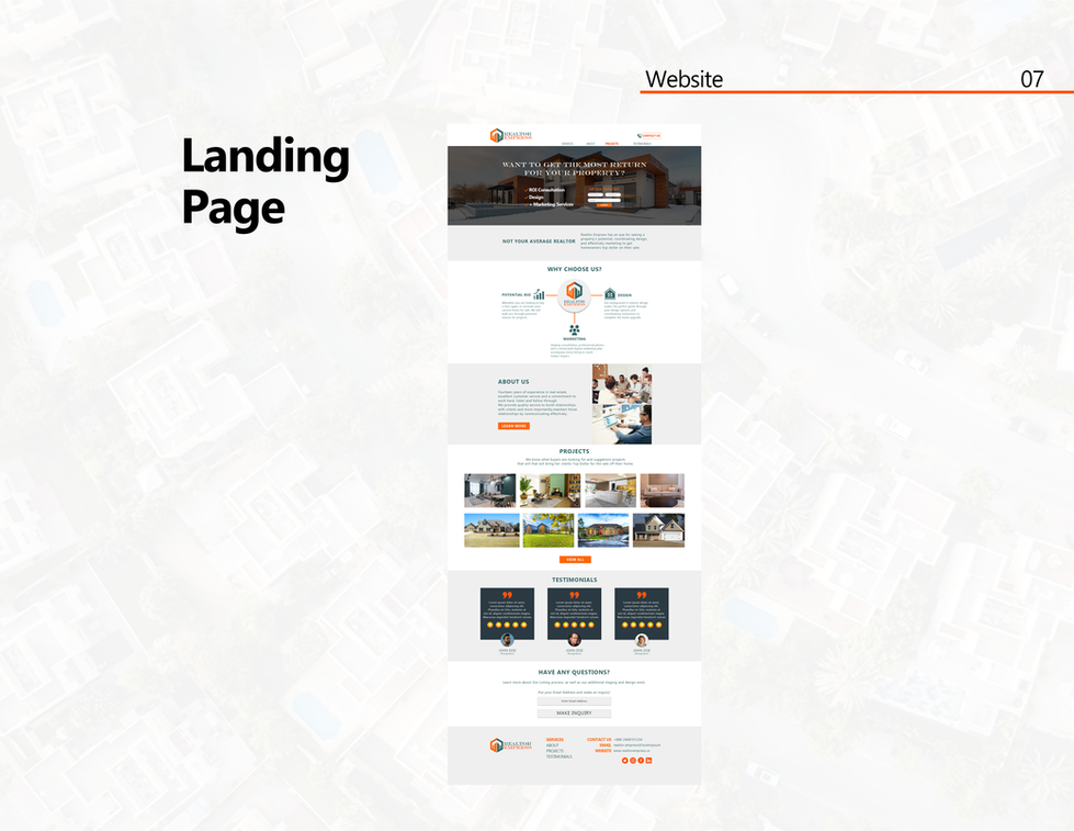 Brand Guidelines Website landing page