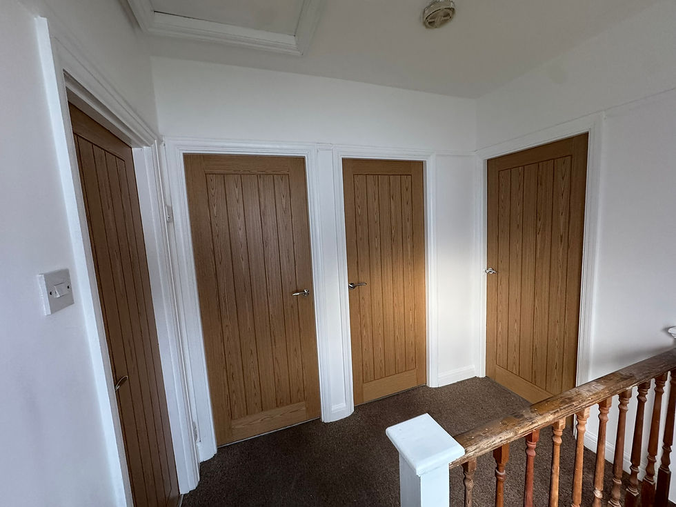 After 9 internal doors replaced and finished