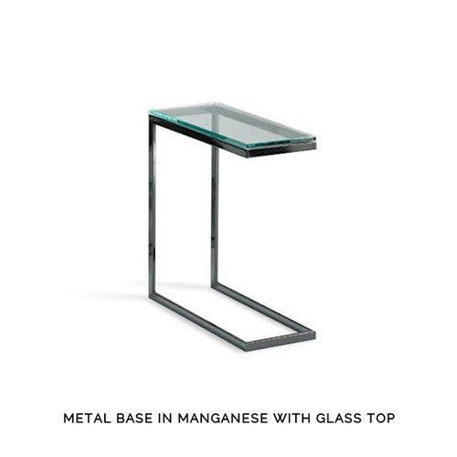 Modulus "C" Side Table with Glass Top Red Ginger Home