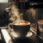 coffee pouring into a cup from an espresso machine