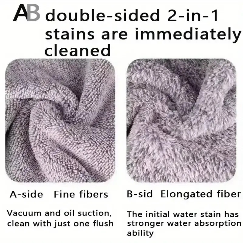 Thumbnail: Light Gray/Black Ultra-Fine Fiber Kitchen Towels - 1/2/4/8/10pcs Super Absorbent