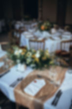 Yellow and golden top table wedding flowers